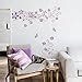 Amazon.com: Tanlaby Flowers Vine Wall Stickers, Purple Flowers Butterfly Wall Decals, Removable ...