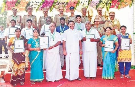 Tamil Nadu CM Edappadi Palaniswami presents State awards during ...