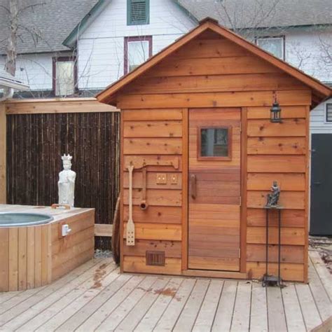 5'x6' Outdoor Sauna Kit + Heater + Accessories | Sauna diy, Outdoor sauna, Building a sauna