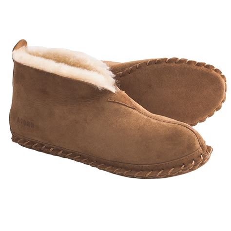 Acorn Sheep Bootie Slippers - Sheepskin (For Men) - Save 62%