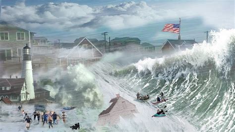 Rogue Waves Like Tsunami Causes hampton beach nh flooding! portland maine flooding 2024 - YouTube