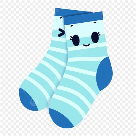 Striped Socks Clipart Transparent PNG Hd, Blue Striped Cartoon Baby Socks, Socks Clipart, Baby ...