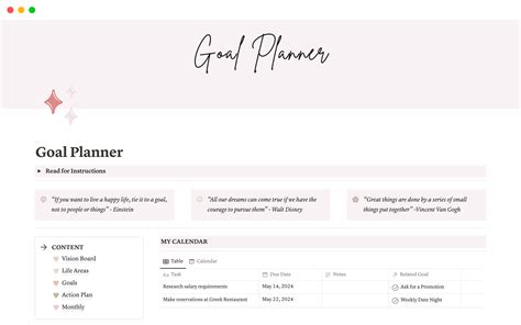 Goal Planner | Notion Template