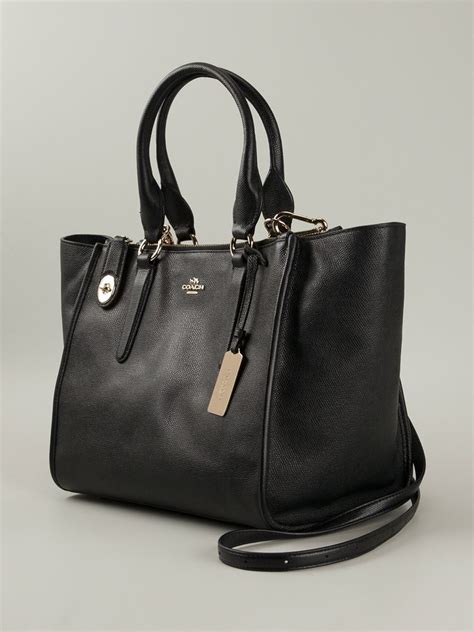 Coach Crosby Leather Shoulder Bag in Black | Lyst