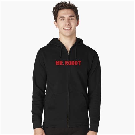 "MR. ROBOT" Zipped Hoodie by ATOMICBRAIN | Redbubble