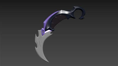 STL file Reaver 2.0 karambit valorant knife 🔪・3D printing template to download・Cults