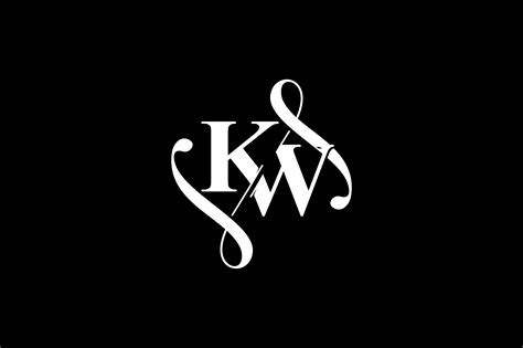 KW Monogram logo Design V6 By Vectorseller | TheHungryJPEG