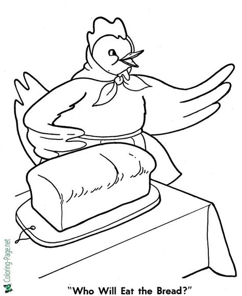 Fairy Tales - Little Red Hen Coloring Pages