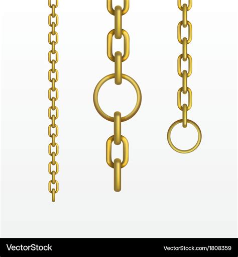 Gold chain Royalty Free Vector Image - VectorStock