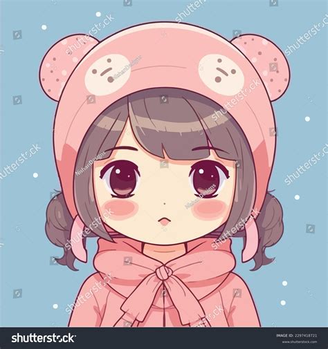 Cute Anime Kawaii Girl Cartoon Character Stock Vector (Royalty Free ...