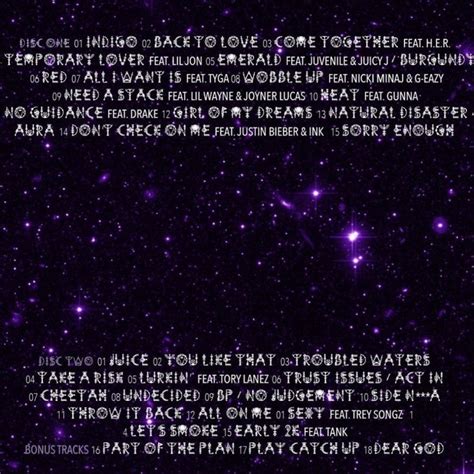 @ChrisBrown Reveals His Double Album "Indigo" Tracklist ...