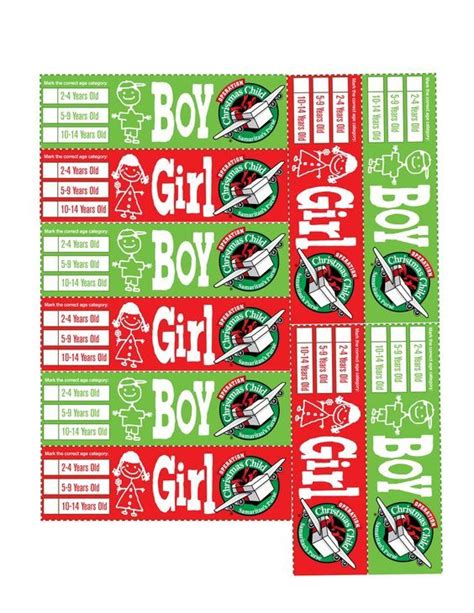 OCC Shoebox Printed Labels | Pinterest • The world’s catalog of id… | Operation christmas child ...