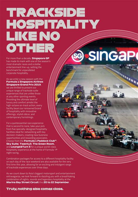 Buy FORMULA 1 SINGAPORE AIRLINES SINGAPORE GRAND PRIX 2019 Sport ...