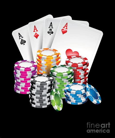 Poker Pokerchips Dice Cards Gamble Cardgames Strategy Gift Digital Art ...