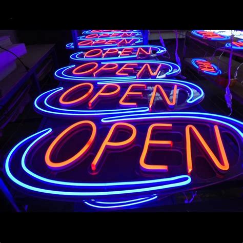 LED Light Open Closed Sign LED Neon Lighting House Sign LED Open Neon ...