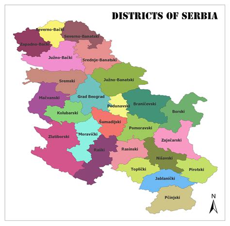 Districts of Serbia | Mappr