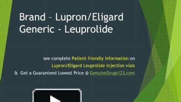 PPT – Leuprorelin Lupron Injection Ivf Cost, Dosage, Uses, Side Effects PowerPoint presentation ...