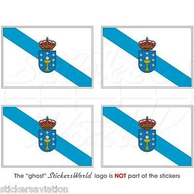 GALICIA Galician Flag SPAIN Galiza Galego Bandera 50mm (2") Stickers, Decals x4 | eBay