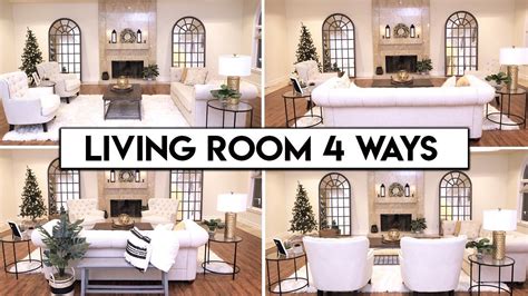 4 LIVING ROOM LAYOUT IDEAS | Easy Transformation - YouTube