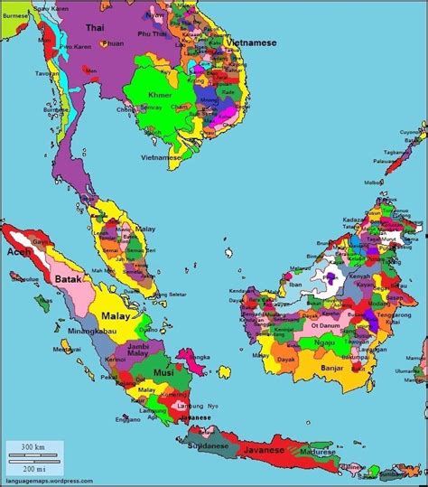 Languages of South-East Asia | Language map, Map, Infographic map