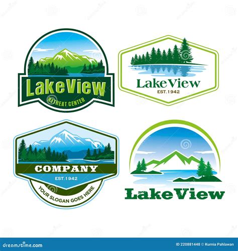 Lake View Logo , Adventure Vector Logo Stock Illustration - Illustration of natural, travel ...