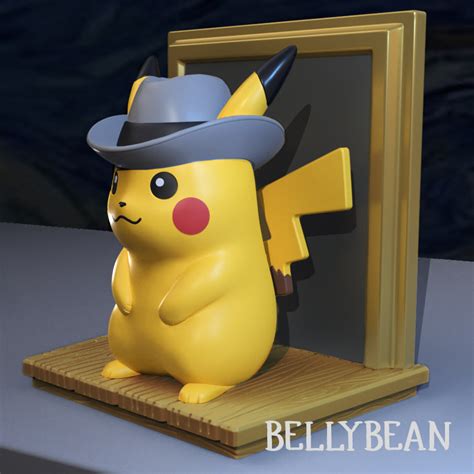 STL file Pikachu Van Gogh figurine FAN ART・Model to download and 3D ...