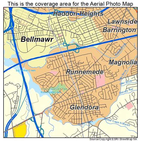 Aerial Photography Map of Runnemede, NJ New Jersey