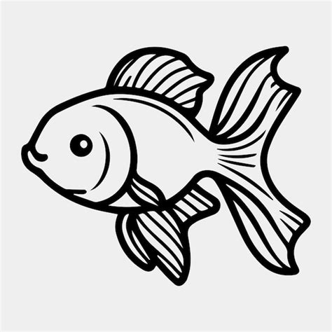 Clipart Cartoon Fish Black And White