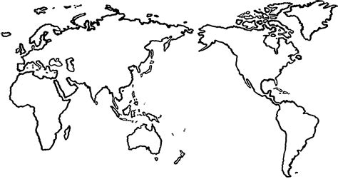 Free World Map Black And White Outline, Download Free World Map Black And White Outline png ...