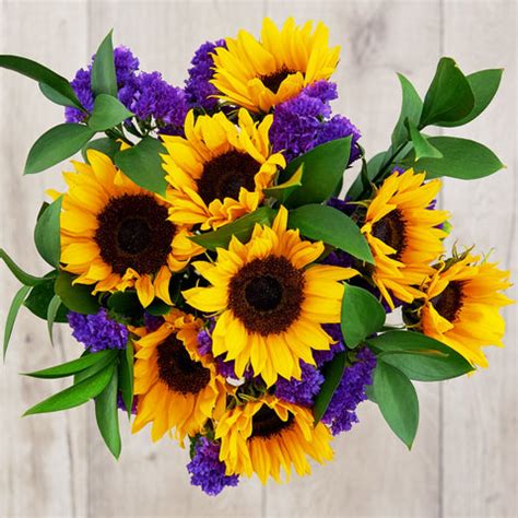 sunflower and iris bouquet friendship flowers