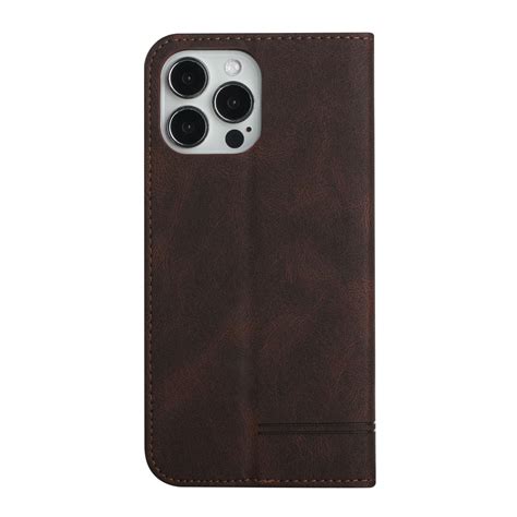 Strong Magnetic Leather Case For iPhone 13 Pro (Brown) – Alexnld.com