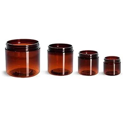 Amber Plastic Jars - Wholesale & Bulk | Kaufman Container