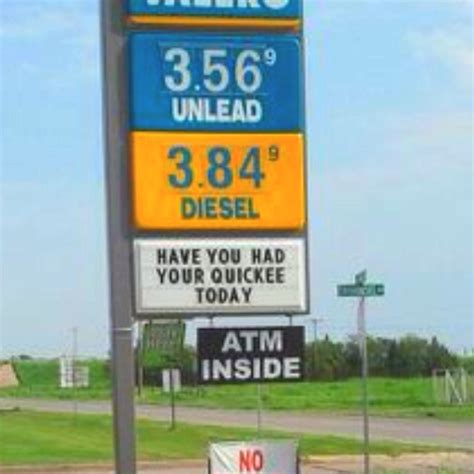 Gas station sign humor | Funny signs, Gas station, Humor