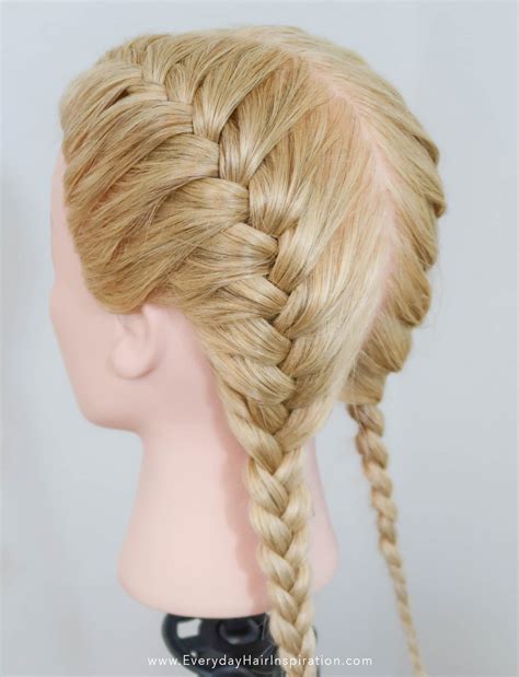 French Braid Own Hair Easy