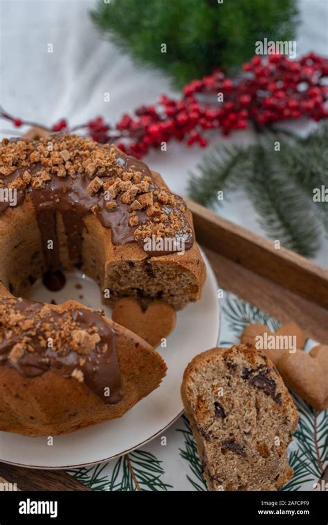 Christmas Sponge Cake Stock Photo - Alamy