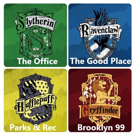 I assigned Harry Potter houses to the four shows. What do you think ...