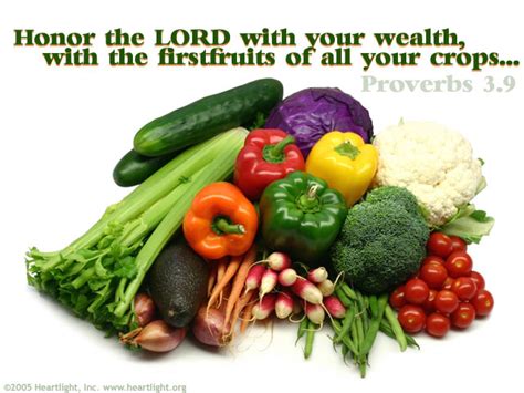 Proverbs 3:9 Illustrated: "First Fruits (and Vegetables)" — Heartlight® Gallery