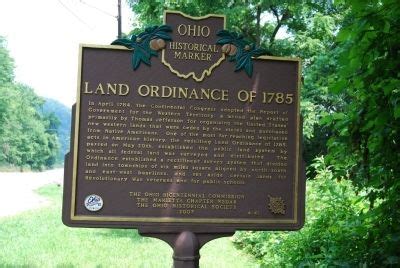 Land Ordinance of 1785 / The Seven Ranges Historical Marker