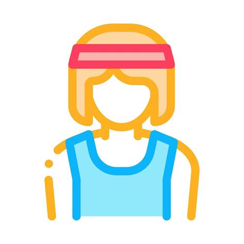 Female Athlete Sportsman Icon Vector Outline Illustration 17430153 Vector Art at Vecteezy