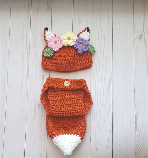 Newborn Baby Fox Costume Baby Fox Outfit Spring Photoshoot - Etsy