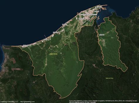 Brunei Satelliten-karte