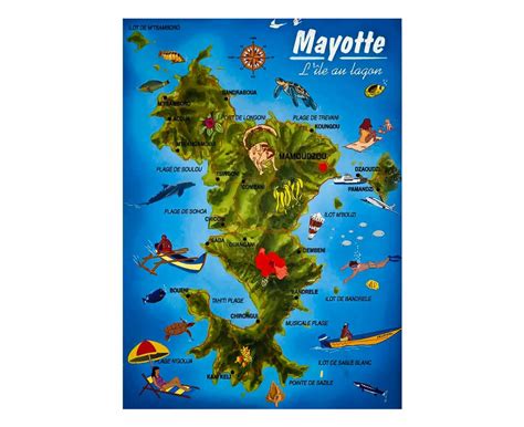 Maps of Mayotte Island | Collection of maps of Mayotte Island | Africa | Mapsland | Maps of the ...