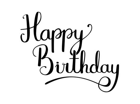 Happy Birthday Calligraphy PNG Transparent Image | PNG Mart