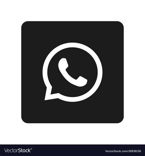 Whatsapp logo phone icon Royalty Free Vector Image