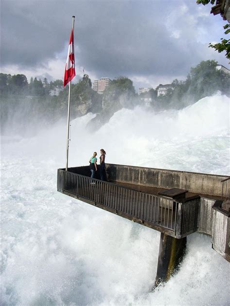 Observation Deck, Rhine Falls, Zurich, Switzerland: Places Around The World, Travel Around The ...