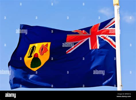 Turks & Caicos flag Stock Photo - Alamy