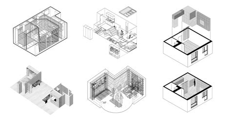 Axonométricas de apartamentos com menos de 38 m² | ArchDaily Brasil