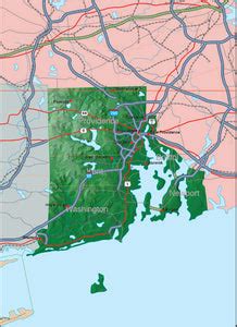 Photoshop JPEG and Illustrator EPS USA State Relief and Vector Map Package of Rhode Island ...