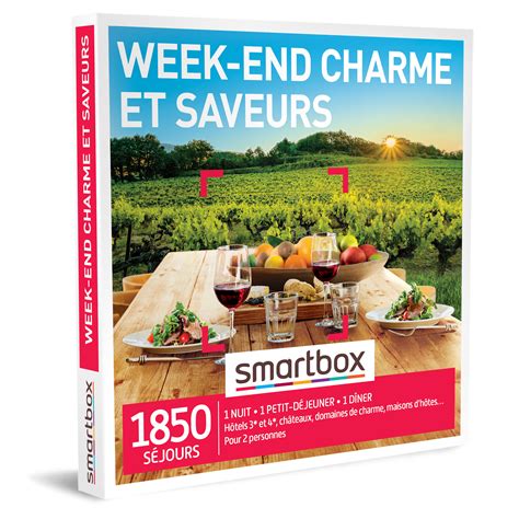 SMARTBOX - Coffret Cadeau - WEEK-END CHARME ET SAVEURS - 1850 séjours : châteaux, domaines de ...