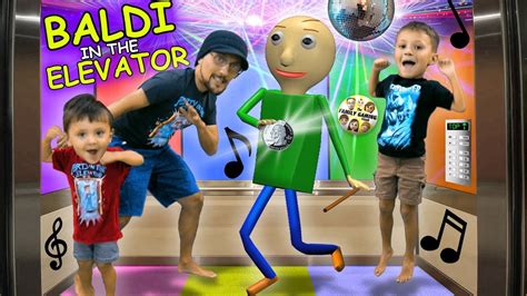 🎵 BALDI PARTY IN THE ELEVATOR🎵 + BALDI goes CAMPING w/ FGTEEV In Real ...